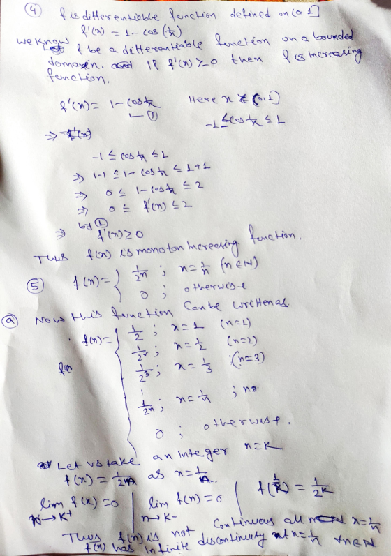 f is ditter entiable fonction defined on ca 1] fa = -cos (2) We know Lest l be a detterenteable fonetion on a bounded 18 f(0