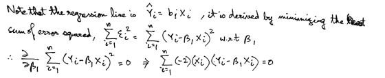 MMM Note that the regression line is ĝi= b; X; , it is derived by minisenizing the decat samofono oganed, Žet (Vi-boy x31wat