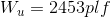 W = 2453plf