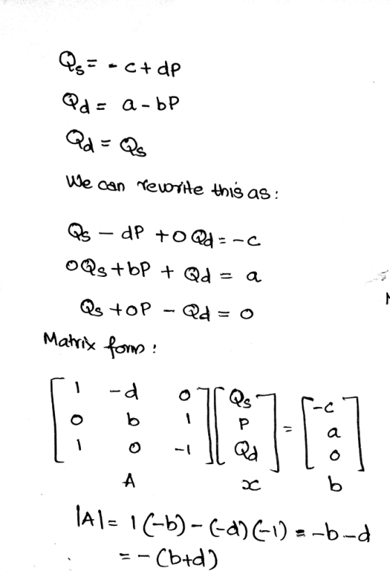 We can ewite nis as: O@s bP + Qd - a Mahix fono O-I 2C