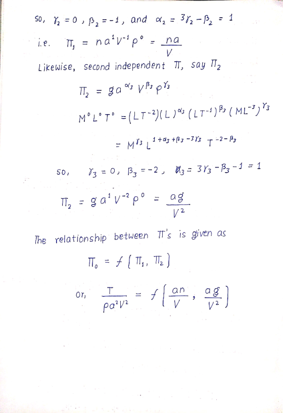 So, z = 0 , ß, =-1, and Q2 = 372-B, - 1 Tie. TT, = na?vpº - na Likewise, second independent TT, say 12 Iz = gads vP pro MOL°