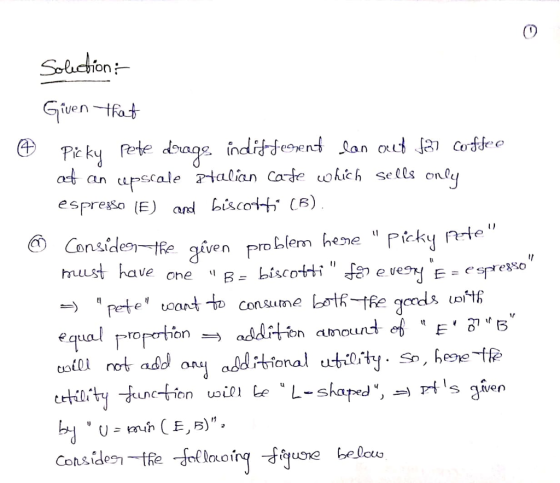 on- Picky Pte ds espreso (E) and hiscot CB) Conside9 given Problem heme Pkkyrte, een- hust have one Espreso ual rrorotion S qtven