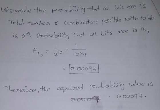 Total numben d Combinations Possible toHh)olks is 2O Probability Host all bits aYe Is is S 2 00。93 The nefoo,tte Vaue is