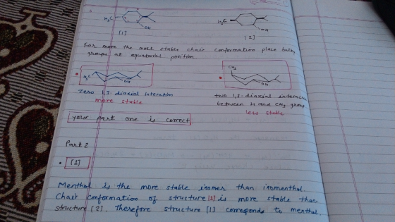[1j t 2) for ma tron place bu 2 Zero 3-daxial interatiim bet our iComrect (17 iu the more stable nomes than omenthel formation, 다 structure lil İd rro re stable than Chair-kon theretor structure [J Corepond to men