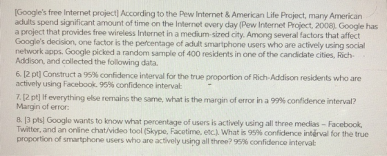 [Googles free Internet project] According to the Pew Internet & American Life Project, many American adults spend significan