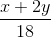 x + 2y 18