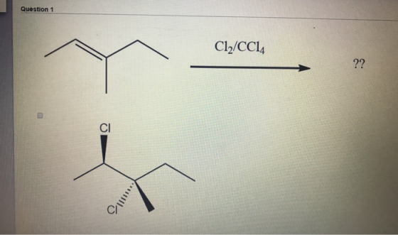 Question 1 Cl2/CC14 ・・ 」
