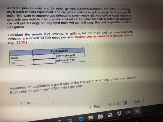 used for job-site visits and for other general business purposes. The other is a heavy truck used to haul equipment. The car