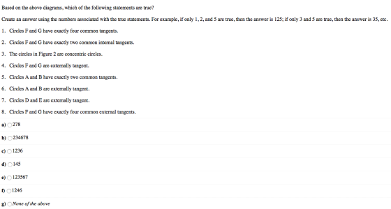 Based on the above diagrams, which of the following statements are true? Create an answer using the numbers associated with t