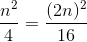 n 4 (2n) 16