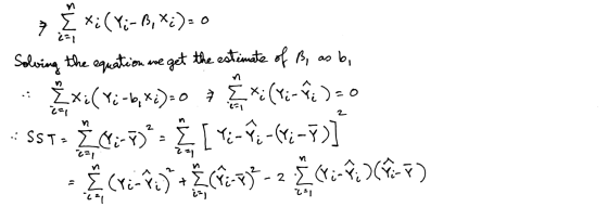 7 Š xi(Yi-B,X:): 0 Solving the equation we get the estimate of B, as by x (Y: -1, xe + :( - Ý ): ::SS7: Žd: 7)*: ] [ TP-to-(-