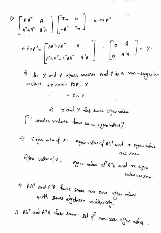 AAT A Im px pol la 11 ATAAT ATA In NAT » PX Pl= AAI AAT yi APATA TAAATA for X and Y square madeix and p de a non. non. singu