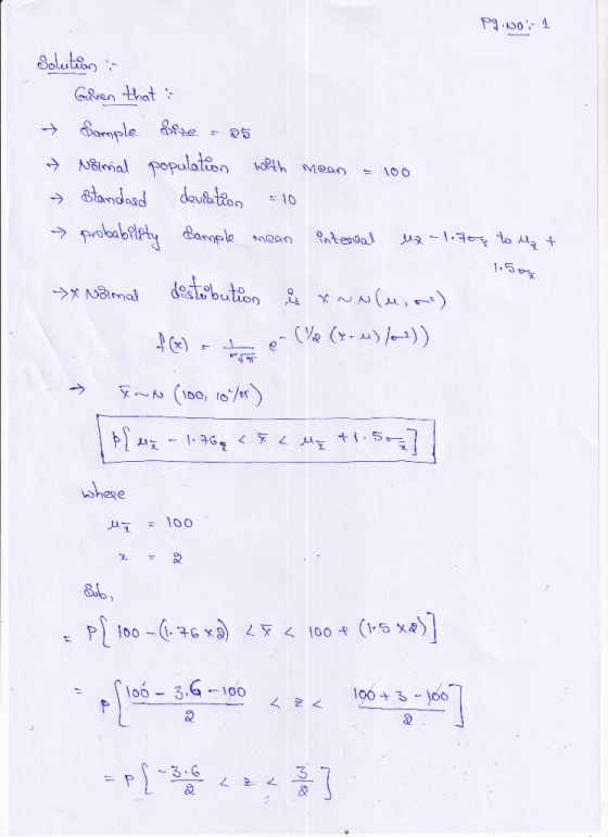 Solution GRen that ample re5 Nnial population oh Mean tandasd deulation 10 babilety aple maan nteooal 15 destsbution ~(,) >Na