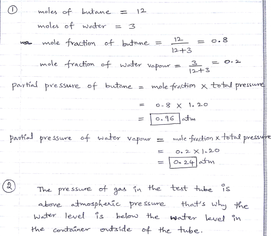 ales of Weder = 3 Mole 2+3 -2 2+3 Partia pre ssure of butane mole frachisnx tt press mole fradíơn xtotal Press ve ssure o pou