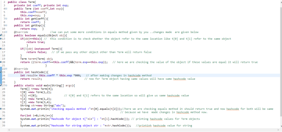 2 public class Term{ private int coeff; private int exp; 40 public Term (int coeff, int exp) { this.coeff=coeff; this.exp=exp