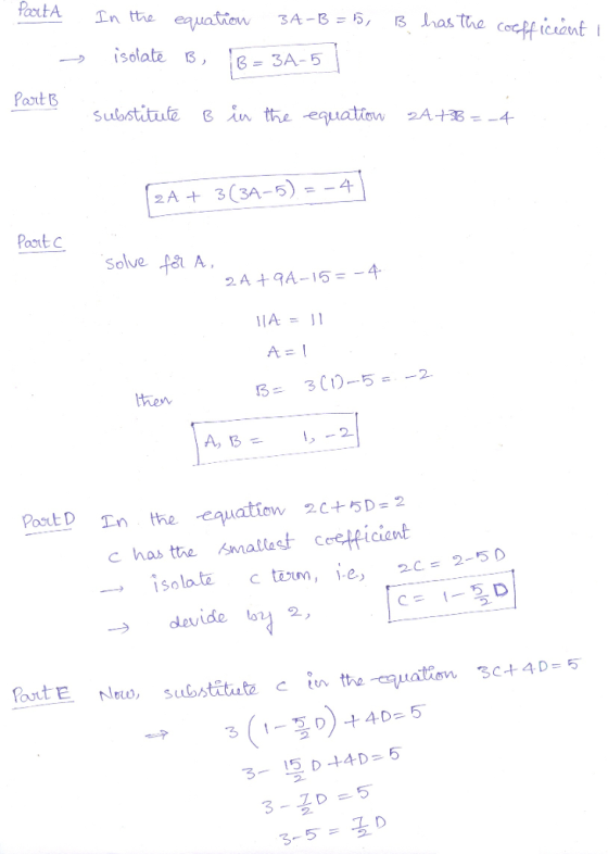PootA n the isolate B 16-3A-5 , aou Bİn the 3(34-5) -4 2A Solve a A thes c has the malast coeteiciant isolate c term, ve) 2Cs