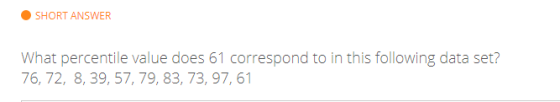 SHORT ANSWER 76. 70 4L 90 957 78 sthis oilowing data se?
