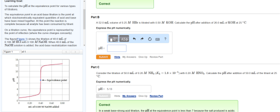 A 52.0 mL volume of 0.25 M HBr is titrated with 0.