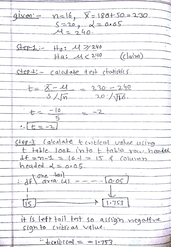 7240 caldlate tetcotishc 240 5 One -lail rta a 1753 it is left tail, test so assigY nogetfve