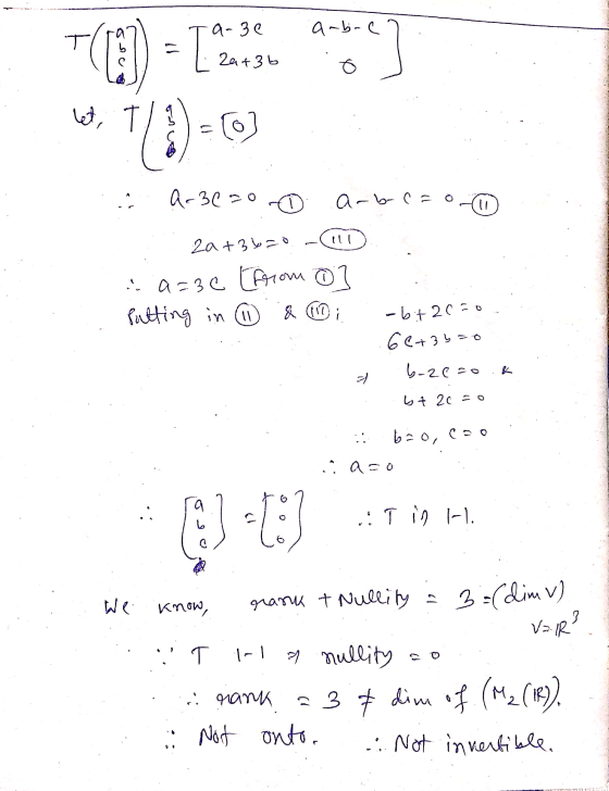 T -30 a-bac at 3b let, T/1-63 * A-3230 0 A-bc50- I 20+3670.-(4 a=30 [from ① ] putting in ① & ① i . - bi+20=0 LA 60+3 b=0 7 6-