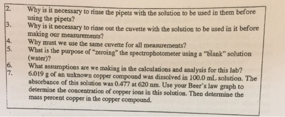Why is it necessary to rinse the pipets with the s