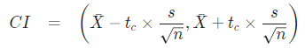 CI = (x-te x 18 +te x )