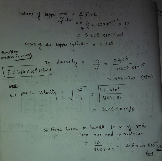 volume o Capp nder 드 5.2.28 X10-5 m3 oitten t so dausi te 0.4 69 5 228 xID 8961.927 35,05.40 m/s ュ dvom one end to asther 10