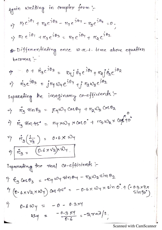 в) есі, Again writting in complex form + rебоз – су е jo- ге бо поез», -о. - ге тез . & Differentiating Wireito time above eq