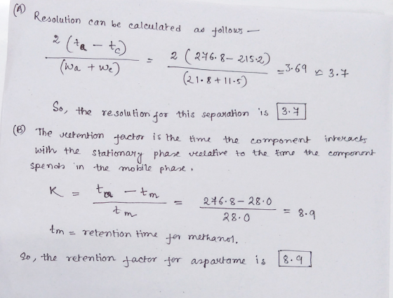 A Resolut Resolution can be calculated as follows - 2 (tanto .: 2 (246.8– 215-2) (wat wel (21.8+11.5) = 3.69 3.7 So, the re