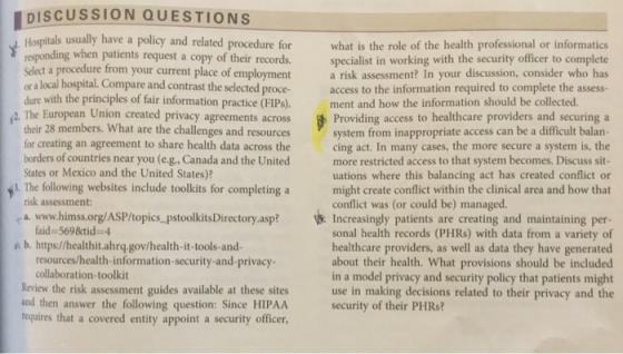 DISCUSSION QUESTIONS tals usually have a policy and related procedure forwhat is the role of the responding when patients req