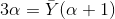 3alpha=ar{Y}(alpha+1)