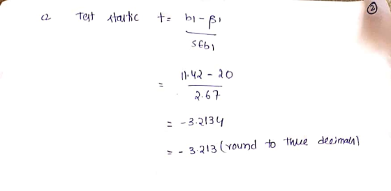a test startic t= bi-pi 5661 11:42 - 20 2.67 = -3.2134 1.3213 (round to thue decimal)