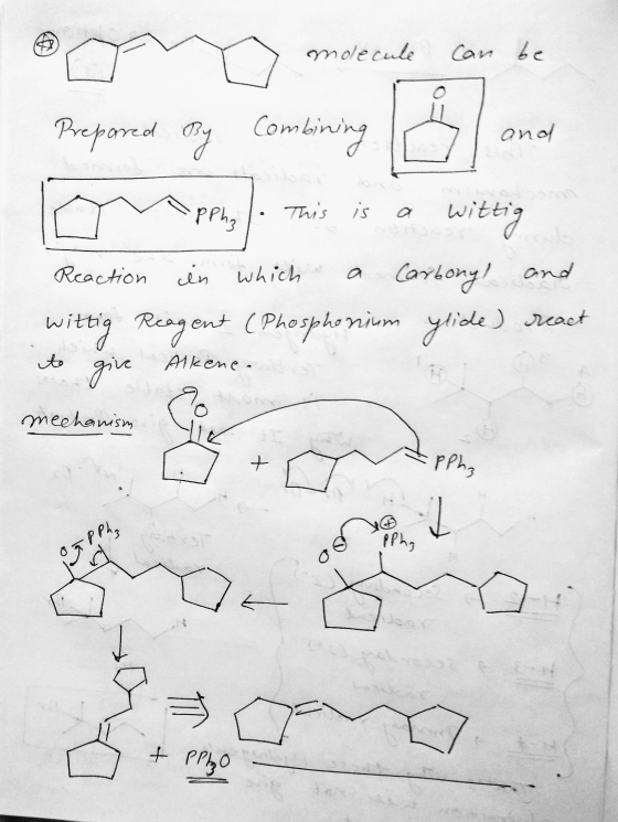 Prepored By combining and o pphal. This is a wittig Reaction in which a carbonyl and Wittig Reagent (Phosphonium glide) react
