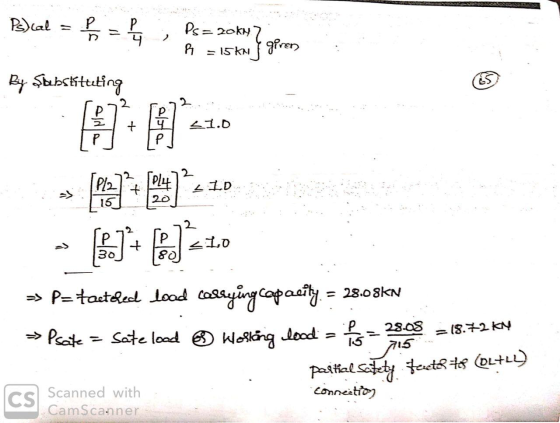 Ps)cal = 2 = 4 Ps= 20642 h = 15KM giren By şbubstitueting 2 + 21.0 P 2 P12 ply) + 1D 15 P 30 >> P=Factched lood celeying capa
