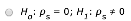 O Hgi P = 0; H,: P +0