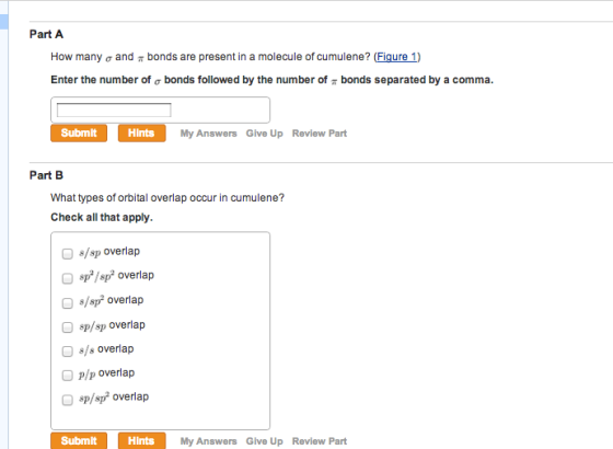 How many sigma and pi bonds are present in a molec