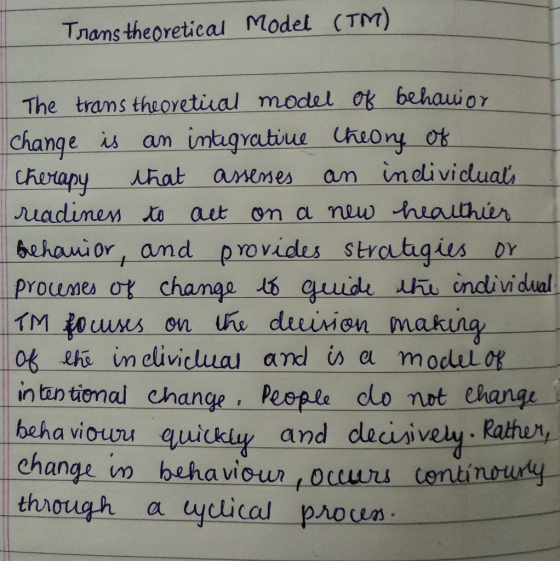 Thams theoretical Model (TM) The trams theoretial model Ok behaior Change is am imtagrabiue Choory ot apy hat artnses am indli vidlualti Juadinen to aet on a nw iuauthiur behaui or, amd provides strabqius DY Proumes ot chanao 16 quid U ondi vidual TM韧urns on the dewiion making of the in eivicluai and is a modiloR in tan timal change, Peeple beha viouou quidkiuy and daiively Rathuy, dlo not ehangu ehange m beha viour occwrs though a cyclical-proceas