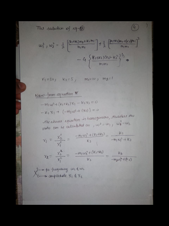 mi m) 2 mi m2 mim2 -mu? K.1 YI K 2 V2