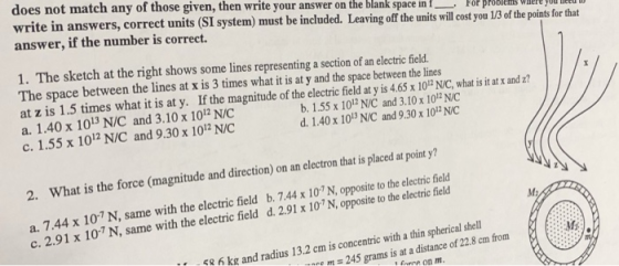 does not match any of those given, then write your answer on the blank space inFor problens WhErE YOL eu write in answers, co