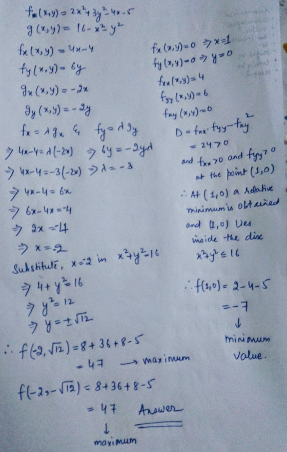 tu (y) = 2x² + 3y 40.5 g (2,4)= 16- 4² ye fu (ny) Un-4 fy(x, y)- by Ju (x, y) = - 2x gy (x, y) = -24 fx= dgn le tye day 74n-y