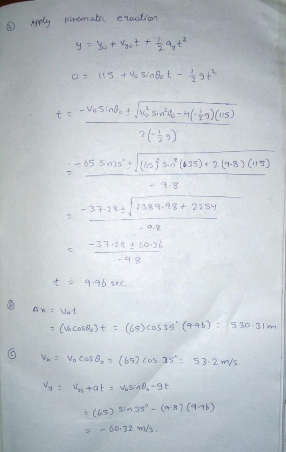 65 Ss (6s sin (635) 2 (8 (5) -372 1389.48+ 2254y a-8 -37.28 ± 60.36 -9.8 t 9b sec .(scos%) tz (65) cos 35. (9:96): 530 , 3Iml Vo Cos 0, (65) 53-2 wm/s. (6 Sin3s - (8) ( 46 60 32 m/s.