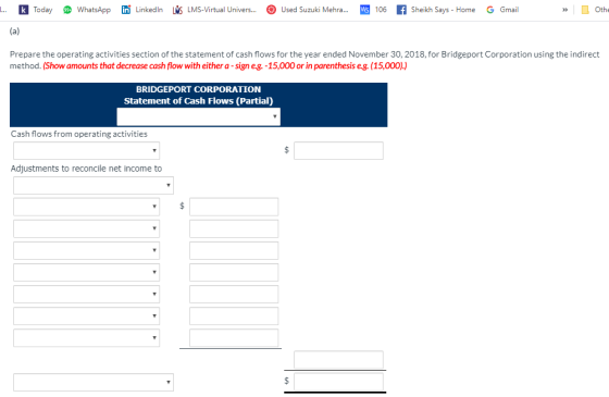 ... k Today 9. WhatsApp ini Linkedln LMS LMS-Virtual Univers... Used Suzuki Mehra... WS 106 f Sheikh Says - Home G Gmail » Ot