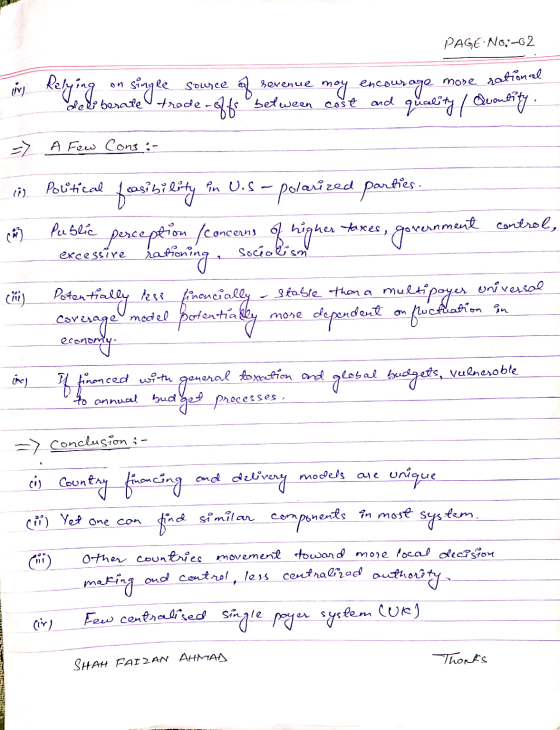 PAGE N0,-02 i in Relying on single source of revenue moy encourage more rational deliberate trade-offs between cost and quali