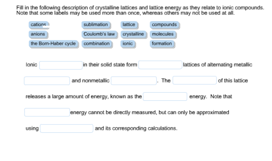 Fill in the following description of crystalline l