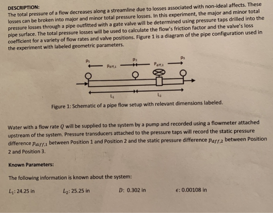DESCRIPTION: The total pressure of a flow decreases along a streamline due to losses associated with non-ideal affects. These