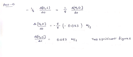 part-B AL ΔΕ - To test - altos (16.01-4 6-0.003) W 0.083 At Albo = At 0.083 mis Two significant figures