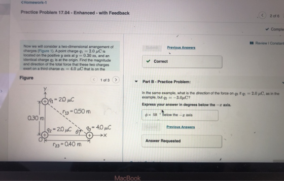 <Homework-1 Practice Problem 17.04 - Enhanced - with Feedback 2 of 6 • Comple Review I Constant Previous Answers Now we will