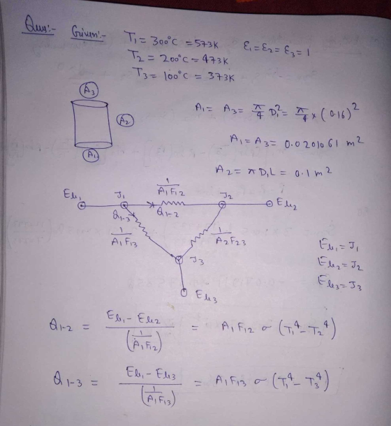 Qui Guven- Griven! - Ti=300°C = 573k Ei = &n=&z=1 T2=200°C-473k T3= 100°c = 373K A = Az = 7 7 0 = 7 8 x ( 0.16)? A = A 3=0.02