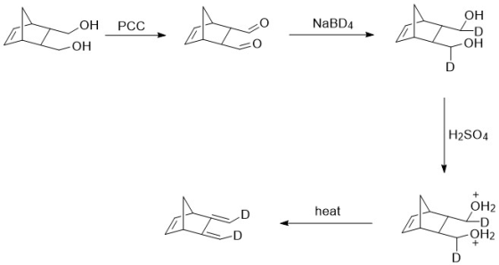 ОН ОН РСС NaBD4 Сон ОН H2SO4 heat OH2