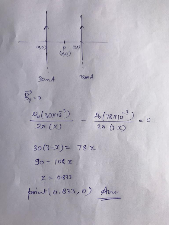 (0,0) 03.02 (0) 30mA 78A =D (30x103 lo (78110) 2. (X) 22 (3-X) 30(3-X)= 78 X go = 108 x x= 0.833 point (0,833,0) Aus